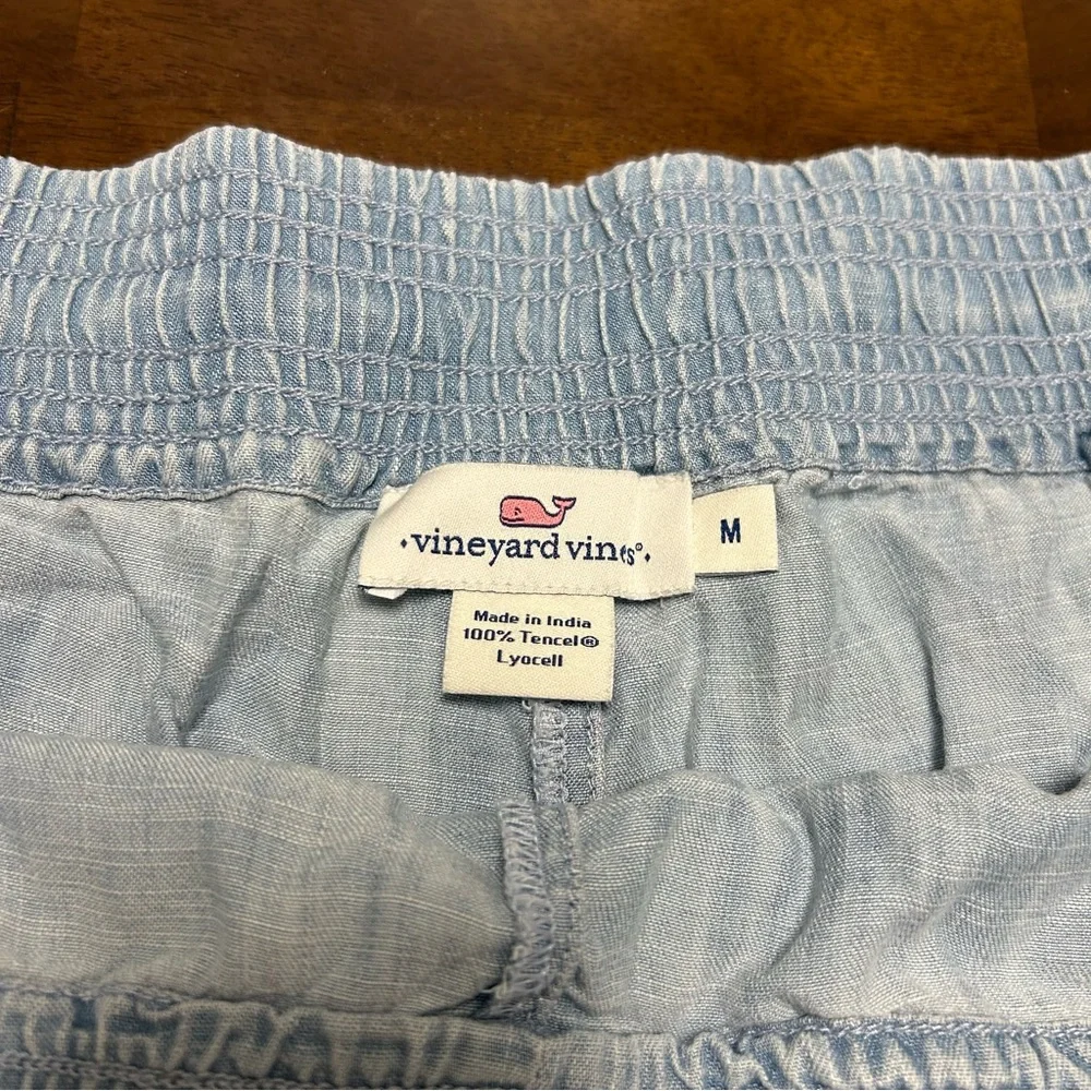 Vineyard Vines Chambray Short with Tassel Ties Size M - Picture 3 of 10